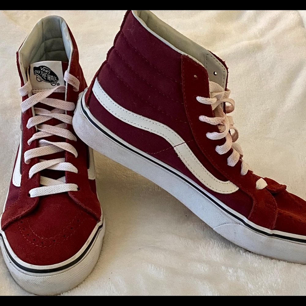 Vans Burgundy High Tops size 8.5 women’s